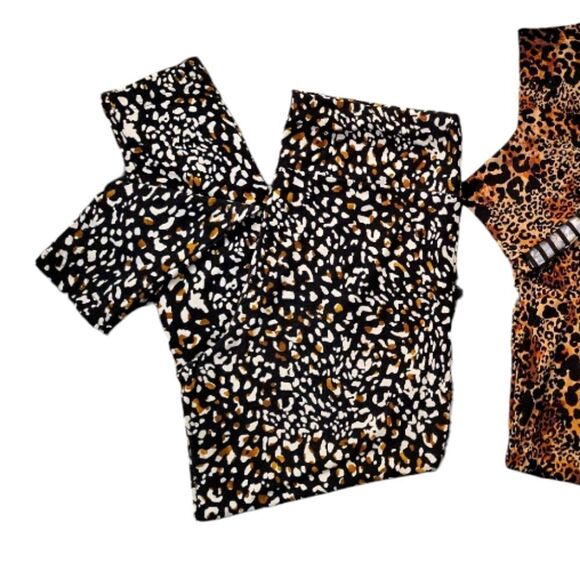 Animal Printed High Waist Stretch Ankle Leggings 2 Pair Bundle Plusize XL | 0X - Picture 8 of 12